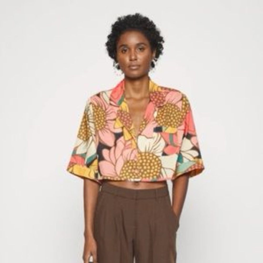 Farm Rio Sunflower Crop Top